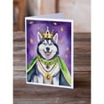 thumbnail image 2 of Siberian Husky King of Mardi Gras Greeting Cards Pack of 8 7 in x 5 in, 2 of 3