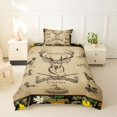 thumbnail image 2 of Castle Fairy Vintage Hunting Cabin Deer Twin Duvet Cover for Teens,Rustic Hunting Dog Duck Twin Bedding,Khaki Camo Green,Black Reversible,2pcs,No Comforter,1 Duvet Cover and 1 Pillowcase, 2 of 5