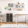 thumbnail image 5 of Rolling Utility Organizer Storage Cart , for Home Office, School, Classroom, Scrapbook, Hobby, Craft, 15 Drawer, Black, 5 of 9