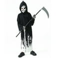 thumbnail image 6 of GYRATEDREAM Glow in the Dark Grim Reaper Costume for Boys, Halloween Costumes for Kids, Boys Creepy Phantom Soul Taker Costume for 4-12T Black, 6 of 9