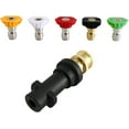 thumbnail image 1 of Pressure Washer Gun Adapter with Wide Compatibility, Quick Connector for Brass and Stainless Steel Components Supports Multiple Degrees, 1 of 5
