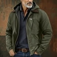 thumbnail image 5 of YIFUNIN Men's Hooded Sweatshirt Jacket, Solid Color Full Zip Fleece Pullover with Pockets, Casual Heavyweight Cardigan for Fall Winter,Green,L, 5 of 5