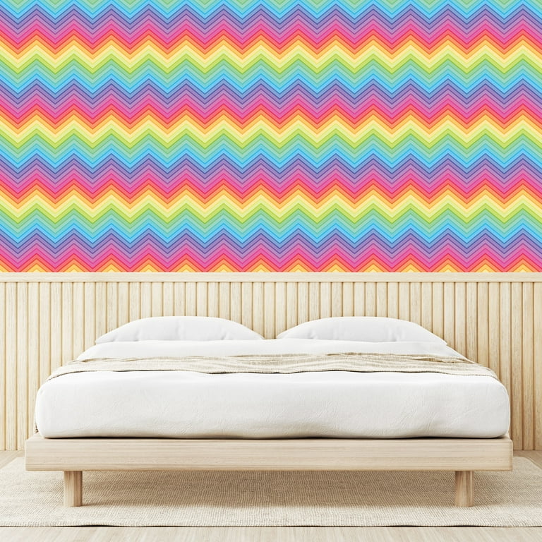 zigzag wallpaper rainbow