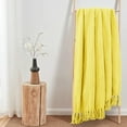 thumbnail image 5 of Home Soft Things Reversible Tweed Throw Blanket, Super Soft & Cozy - Sunshine Yellow, 50x60", 5 of 7