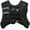 Black, variant on Weighted Vest, 6lb/8lb/12lb/16lb/20lb/25lb/30lb Weight Vest with Reflective Stripe for Workout, Strength Training, Running, Fitness, Muscle Building, Weight Loss, Weightlifting