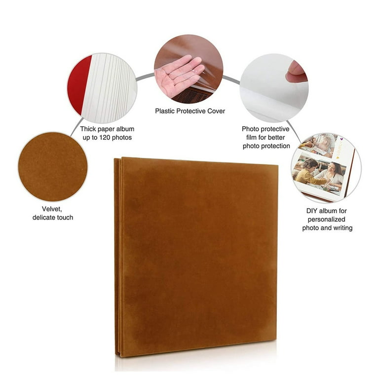 Self-adhesive Photo Album Leather Cover Scrapbooking Book For