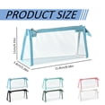 thumbnail image 3 of Zipper Pouch, Transparent Storage Bag, Stationery Organizer, Clear Multi-Purpose Pouch with Zipper Closure, Portable Bag for Pens, Pencils and Daily Cosmetic Storage,Sky Blue, 3 of 9
