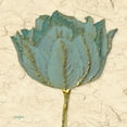 thumbnail image 2 of Stimson, Diane 20x20 Gold Ornate Wood Framed with Double Matting Museum Art Print Titled - Muted Teal Tulip 1, 2 of 4