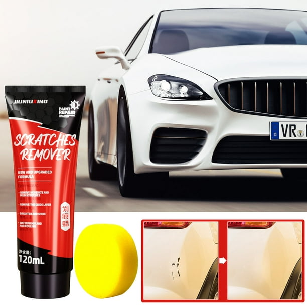 Crema Reparadora de Rayones para Autos, Potente Limpiador de Plásticos, Restaura Brillo y Elimina Las Marcas, Ideal Tableros y Asientos, Fórmula Segura y Duradera, 120 Ml