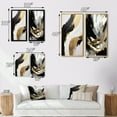 thumbnail image 4 of Designart "Alchemical Essence Abstract in Gold and Black I" Abstract Painting Wall Art Set Of 2 - Modern Gold Gallery Set For Office Decor, 4 of 6