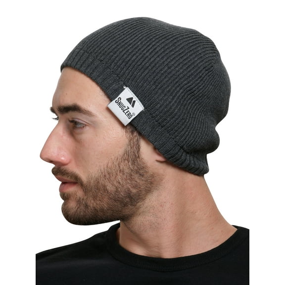 SnugZero Cotton Beanie Hats For Men & Women For All Season , Gray