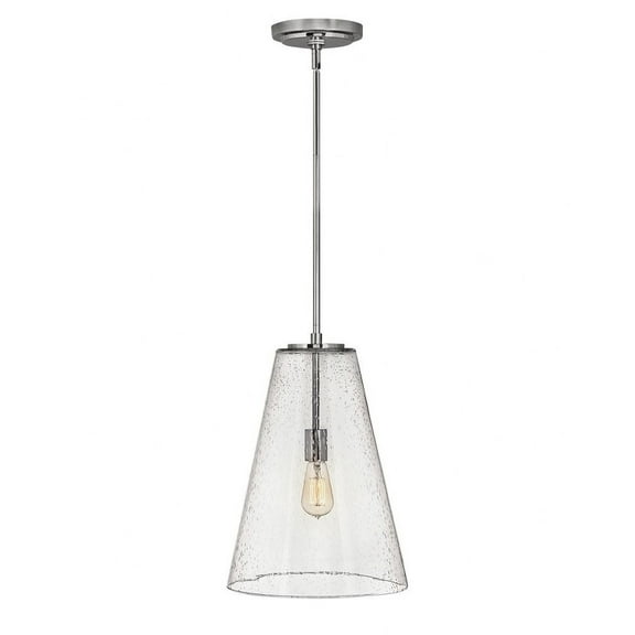 One Light Medium Pendant In Transitional-Modern-Scandinavian Style 13 Inches Wide By 18.5 Inches High-Polished Nickel Finish Hinkley Lighting 41047Pn