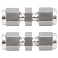 thumbnail image 3 of Adaptador de tubo de doble virola recto de ajuste de compresión de acero inoxidable 316 de 2 piezas para tubería (Ф1/8), 3 of 8