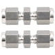 thumbnail image 3 of Adaptador de tubo de doble virola recto de ajuste de compresión de acero inoxidable 316 de 2 piezas para tubería (Ф1/8), 3 of 8
