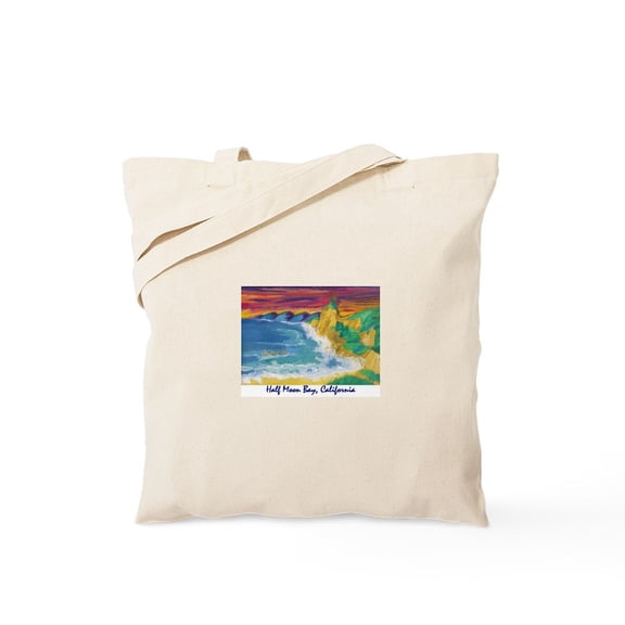 CafePress - Tote Bag/Half Moon Bay, CA - Unisex Canvas Tote Bag, Beige, 1-Piece