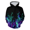 thumbnail image 3 of DDAPJ pyju Hoodies for Men Women 3D Flame Graphic Novelty Hooded Sweatshirts Oversized Casual Street Hoodie with Pocket Purple M, 3 of 9