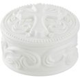 thumbnail image 2 of White Porcelain Cross Rosary Jewelry Box, 2 3/4 Inch, 2 of 3