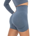 thumbnail image 4 of FITVALEN Women's Seamless Yoga Shorts High Waist Tummy Control Booty Push up Running Workout Shorts Compression Pants, 4 of 7