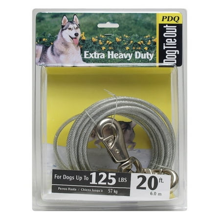 Q5720 SPG 99 20' Extra Large Dog PDQ Tie-Out with Spring