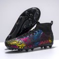 thumbnail image 3 of Botas de fútbol profesionales para hombre y mujer, zapatos de fútbol Unisex, zapatillas de deporte de tobillo con picos largos, tacos a juego, ultraligeros, novedad, 3 of 5