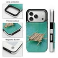 thumbnail image 3 of Bamboo Raft on Turquoise Water Leather Wallet Case for iPhone 16 Pro Wallet Case Card Holder Flip, 3 of 8