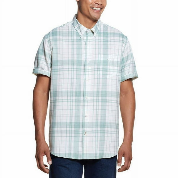 Weatherproof Vintage Men's Short Sleeve Woven Shirt (Cloud, Small)