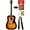 Sunburst w/ Strap, variant on Fender FA-115 Dreadnought Acoustic Guitar - Natural w/ Gig Bag