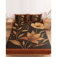 thumbnail image 2 of Twin Sze Fitted Sheet Set - Thanksgiving Fall 2 Piece Bedding Sets 16" Deep Pocket Fitted Sheet with 1 Pillowcase, Farmhouse Vintage Botanical Flowers Brushed Microfiber Hotel Luxury Bed Sheets, 2 of 9