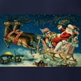 thumbnail image 3 of CafePress - Vintage Santa Sleigh Long Sleeve T Shirt - Mens Hooded Shirt, 3 of 3
