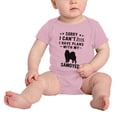 thumbnail image 2 of Sorry I Can't I Have Plans With My Samoyed Love Pet Dog Cute Baby Jumpsuits (Pink, 12-18 Months), 2 of 5