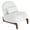 White-Velvet-1PC, variant on PAPROOS Accent Chairs, Upholstered Armless Reading Chairs with Lumbar Pillows and Solid Wood Legs, Comfy Living Room Bedroom Lounge Chairs for Apartment, Brown-Faux Leather-1PC