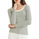 thumbnail image 1 of Camisa a rayas INSPIRE CHIC para mujer, blusa básica de cuello redondo de manga larga, blanca M, 1 of 1