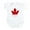 Cloud White, variant on CafePress - Red Maple Leaf Infant Bodysuit - Baby Light Bodysuit, Size Newborn - 24 Months
