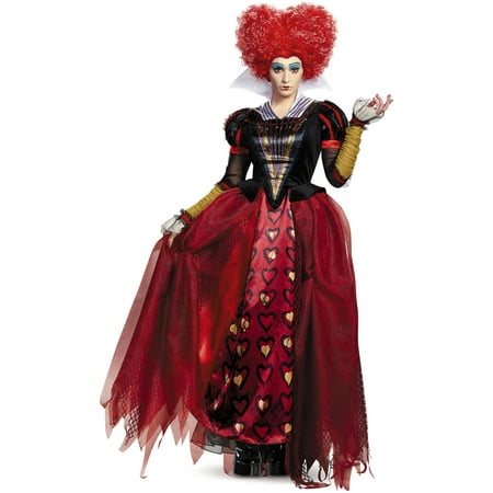 Red queen deluxe adult halloween costume Adult 4-6