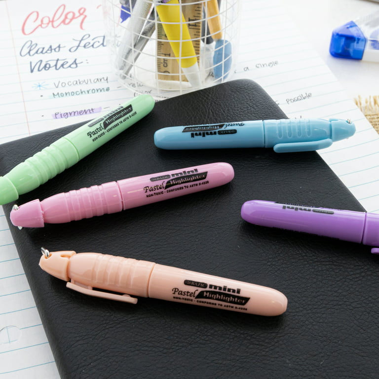 BAZIC Highlighter Gel Pen Bible Highlighter, No Bleed Pastel Highlighting  Coloring Pen (5/Pack), 2-Packs 