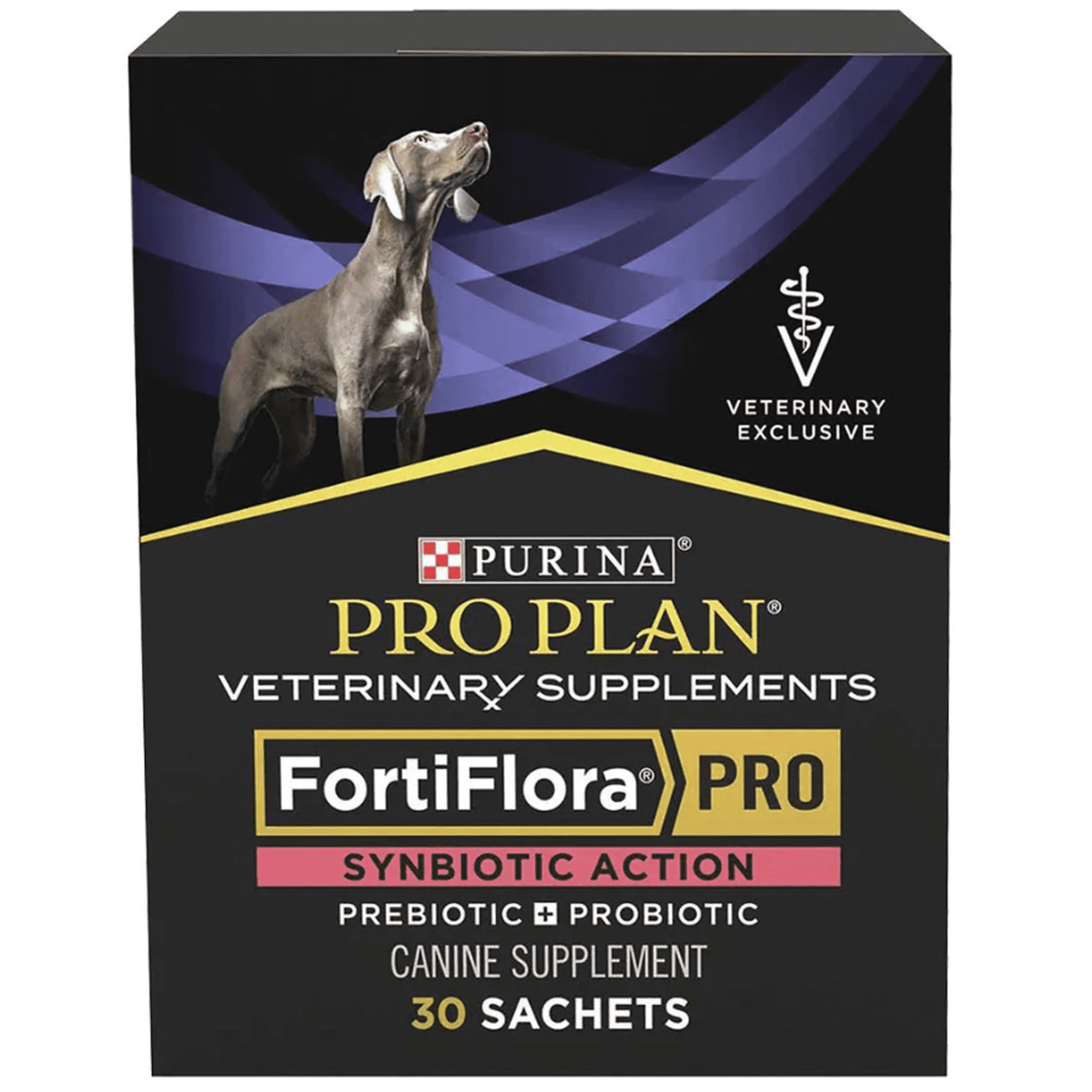 Purina Pro Plan Veterinary Supplements FortiFlora PRO Synbiotic Action Probiotic Powder for Dogs, 1 box (30 sachets)