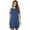 Blue, variant on Upgraded Women Summer Mid-Sleeve Nightshirt Classic Crew Neck Color Block Sleepwear Sleep Dress,Soft Casual Pajamas Dress Tunic Nightgown Loungwear Loose Comfy NightShirts,S-2XL Blue