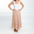 thumbnail image 2 of Elsie & Zoey McKay Small Tiered Rosewater Maxi Skirt with Pockets for Women, 2 of 5