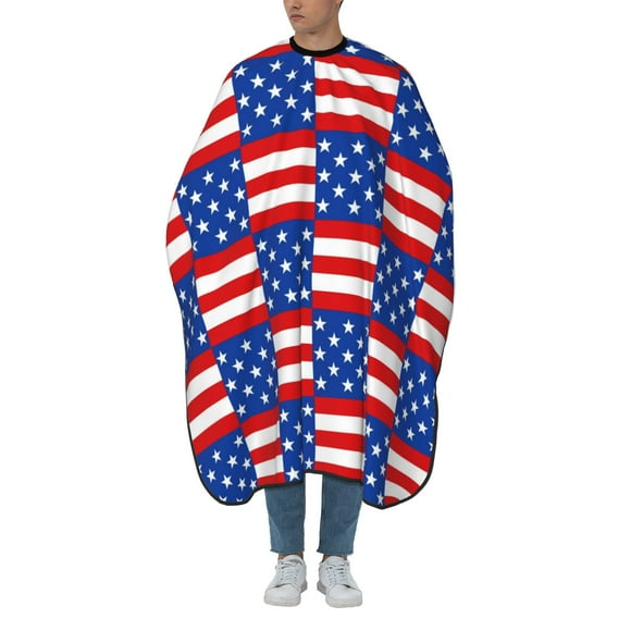 ZICANCN Hair Cutting Cape for Adults, American Graphic National Patriotic Cape Salon Barber Cape for Hair Stylist Shampoo Capes Waterproof, 55x66 Inches