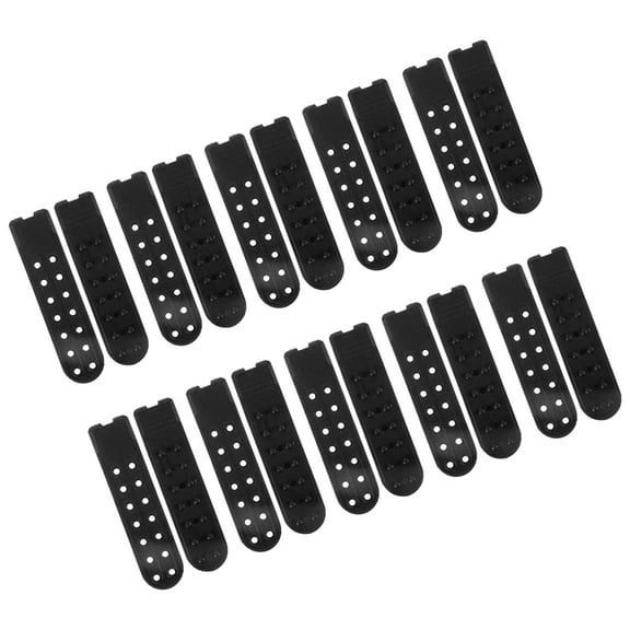 Raindrops 20 Pairs Plastic Hat Buckle Replacement with 14 Holes Adjustable Snapback Cap Strap Replacement for Hat Snapback Repair Snapback Hat Extender Hat Snap Buckle Hat Snap