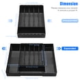 thumbnail image 2 of Lonian Silverware Drawer Organizer, Adjustable Drawer Organizer for Kitchen Utensils, Plastic Cutlery Tray, Black, 2 of 6