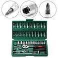 thumbnail image 3 of 46 Piece Socket Wrench Set Car Repair Tool Socket Car Parts Toolbox Set Green, 3 of 7