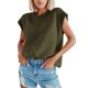 thumbnail image 1 of Camiseta de punto sin mangas, cuello redondo, informal y lisa para mujer - Jersey de poliéster, 1 of 6
