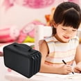 thumbnail image 1 of Meitianfacai Large Capacity Student Pencil Case Compartment Stationery Storage Bag Macaron Color Stationery Pen Bag Multifunctional Storage Pencil Case(Black), 1 of 6