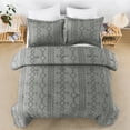 thumbnail image 3 of JML Lightweight Tufted Comforter Set Embroidery Geometric Comforter Sets for All Season Black Twin 2 Piece, 3 of 5