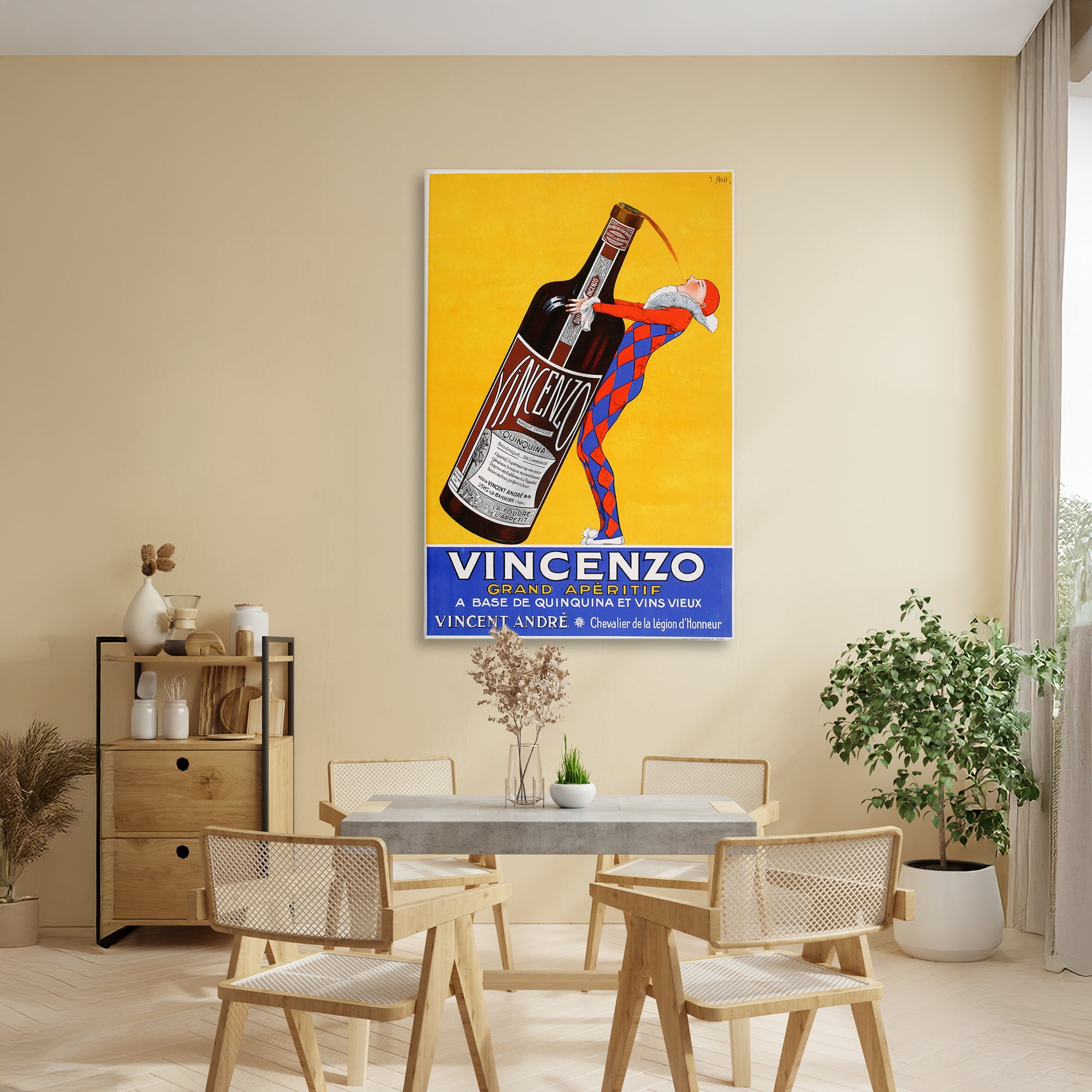 Stupell Industries Vincenzo Vintage Wine Canvas Wall Art, design by Vintage Posters