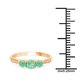 thumbnail image 3 of 0.48 Carat Genuine Zambian Emerald and White Diamond 14K Yellow Gold Ring QJ Model, 3 of 3