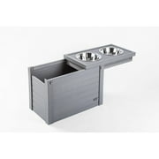 New Age Pet® ECOFLEX® Piedmont Elevated Dog Feeder, Two 32 oz. Bowl and Storage