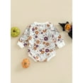 thumbnail image 4 of TSEXIEFOOFU Newborn Baby Halloween Romper Long Sleeve Round Neck Cartoon Print One-Piece Bodysuit, 4 of 7