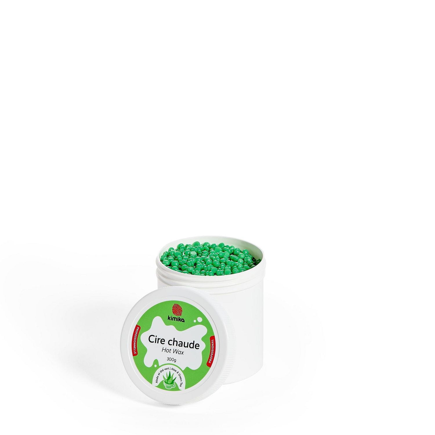KIMIKA BEAUTY PRO Aloe Green Tea Hot Wax Beads 300g, Full body waxing, no strips needed